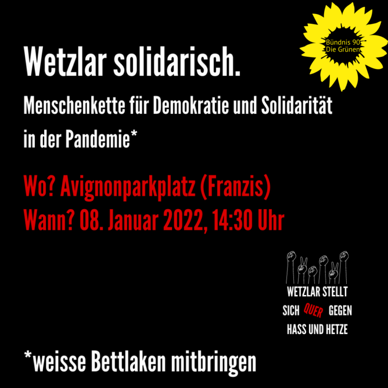 2022-01-08 Demo_Wetzlar solidarisch_gegen Hass + Hetze_Grünes Logo
